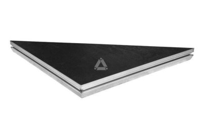 Basicline Black Coated Triangle 1x1m